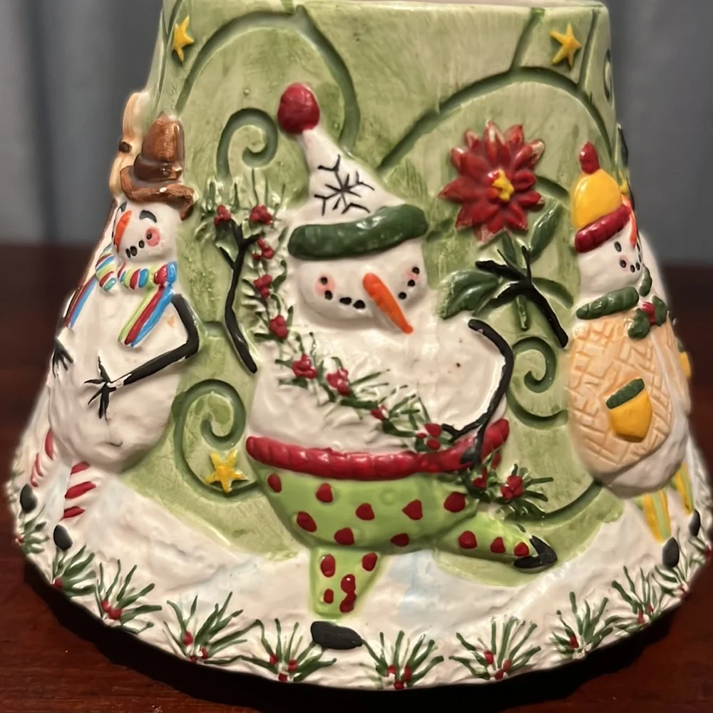 Yankee Candle Small Topper Shade Snowmen Pine